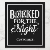 Étiquette Pour Bouteilles De Vin Réservé Pour La Nuit (Étiquettes simples)