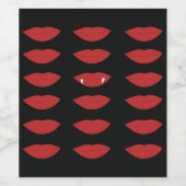 Étiquette Pour Bouteilles De Vin Restez Vampire noir et rouge (Étiquettes simples)