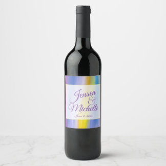 Étiquette Pour Bouteilles De Vin Résumé Violet et Rayon Doré Abstrait