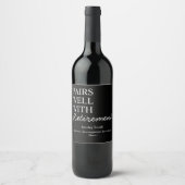 Étiquette Pour Bouteilles De Vin Retirement Wine Label – Cheers & Congrats (Devant)