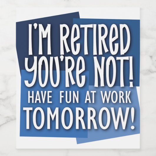 Étiquette Pour Bouteilles De Vin Retraité (Étiquettes simples)