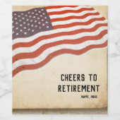 Étiquette Pour Bouteilles De Vin Retraite militaire, étiquette du vin de l'armée (Étiquettes simples)