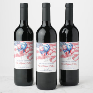 Étiquette Pour Bouteilles De Vin Retraite personnalisée de l'armée américaine
