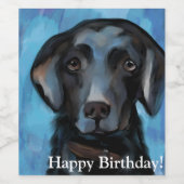 Étiquette Pour Bouteilles De Vin Retriever du Labrador (Étiquettes simples)