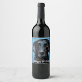 Étiquette Pour Bouteilles De Vin Retriever du Labrador (Devant)