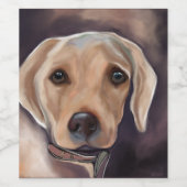 Étiquette Pour Bouteilles De Vin Retriever du Labrador (Étiquettes simples)