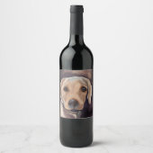 Étiquette Pour Bouteilles De Vin Retriever du Labrador (Devant)