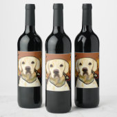 Étiquette Pour Bouteilles De Vin Retriever du Labrador (Bouteilles)