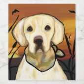 Étiquette Pour Bouteilles De Vin Retriever du Labrador (Étiquettes simples)