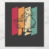 Étiquette Pour Bouteilles De Vin Rétro-canard (Étiquettes simples)