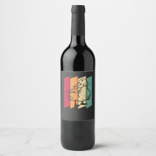 Étiquette Pour Bouteilles De Vin Rétro-canard