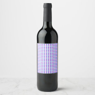 Étiquette Pour Bouteilles De Vin rétro électrique rayé bleu & violet