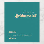 Étiquette Pour Bouteilles De Vin Rétro moderne | Proposition Turquoise de la Brides (Étiquettes simples)