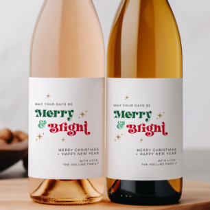 Étiquette Pour Bouteilles De Vin Rétro Noël Vin bouteille Étiquette Boire Étiquette