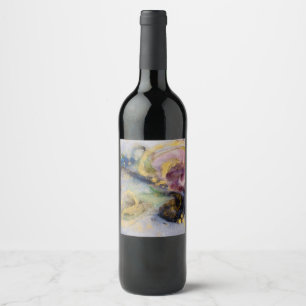 Étiquette Pour Bouteilles De Vin Rêve de rougeur dorée