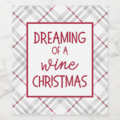 Étiquette Pour Bouteilles De Vin Rêver d'un vin Noël drôle (Étiquettes simples)
