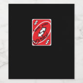 Étiquette Pour Bouteilles De Vin Reverse Card Love You More Funny Playful Style (Étiquettes simples)