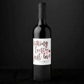 Étiquette Pour Bouteilles De Vin Rien De Fancy Juste Amour | Dark Crimson Mariage r