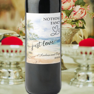 Étiquette Pour Bouteilles De Vin Rien De fantaisie Juste Aimer Élégant Mariage
