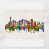 Étiquette Pour Bouteilles De Vin Rio de Janeiro Brazil Skyline (Étiquettes simples)