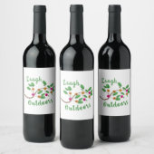 Étiquette Pour Bouteilles De Vin Rire à l'extérieur (Bouteilles)