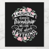 Étiquette Pour Bouteilles De Vin Rires Et Amitié (Étiquettes simples)