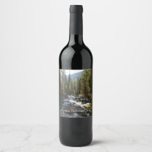 Étiquette Pour Bouteilles De Vin Rivière Kaweah dans le parc national de Sequoia