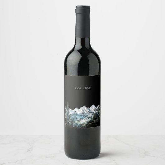 Étiquette Pour Bouteilles De Vin Roche rustique (Devant)