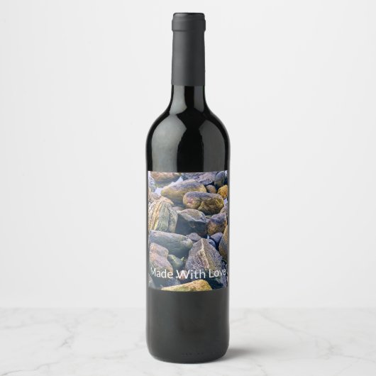 Étiquette Pour Bouteilles De Vin Roches colorées    (Devant)