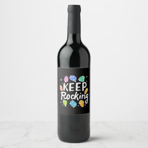Étiquette Pour Bouteilles De Vin Rock Collector - Keep Rocking