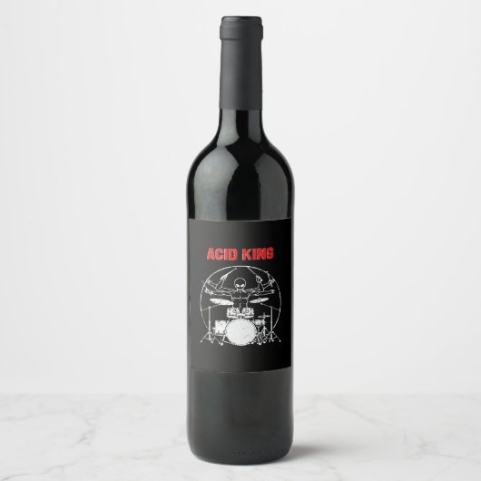 Étiquette Pour Bouteilles De Vin Roi de l'acide (Devant)
