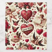 Étiquette Pour Bouteilles De Vin Romance intemporelle : un classique de la Saint-Va (Étiquettes simples)