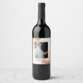 Étiquette Pour Bouteilles De Vin Romantic Blush Painted Floral Wedding (Devant)