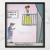 Étiquette Pour Bouteilles De Vin Romeo et Juliet 2.0 (Étiquettes simples)