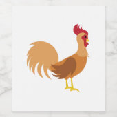 Étiquette Pour Bouteilles De Vin Rooster (Étiquettes simples)
