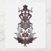 Étiquette Pour Bouteilles De Vin Rorschach Veut Lire Les Gens (Étiquettes simples)