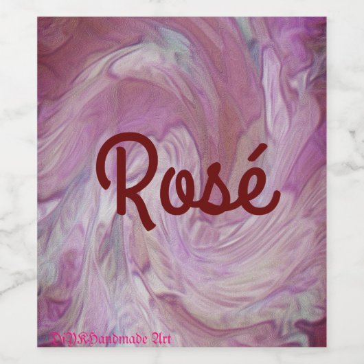 Étiquette Pour Bouteilles De Vin Rosé (Étiquettes simples)