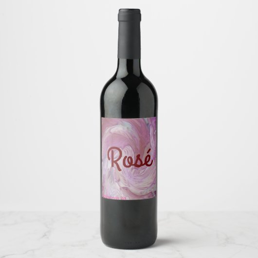 Étiquette Pour Bouteilles De Vin Rosé (Devant)