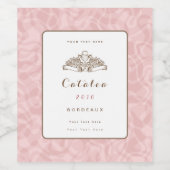 Étiquette Pour Bouteilles De Vin rose (Étiquettes simples)