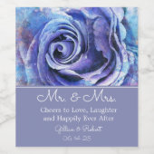 Étiquette Pour Bouteilles De Vin Rose aquarelle charmante (Étiquettes simples)