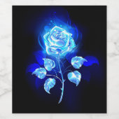 Étiquette Pour Bouteilles De Vin Rose bleu brûlant (Étiquettes simples)