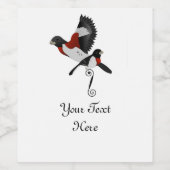 Étiquette Pour Bouteilles De Vin Rose Breasted Grosbeak (Étiquettes simples)