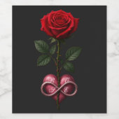Étiquette Pour Bouteilles De Vin Rose d'Amour Infini (Étiquettes simples)