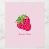 Étiquette Pour Bouteilles De Vin Rose de Paillette (Étiquettes simples)