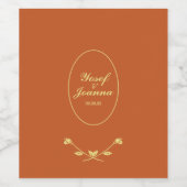 Étiquette Pour Bouteilles De Vin Rose en terre cuite (Étiquettes simples)