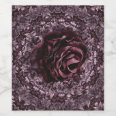 Étiquette Pour Bouteilles De Vin Rose Mandala (Étiquettes simples)