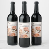 Étiquette Pour Bouteilles De Vin Rose Roses Grand-mère (Bouteilles)