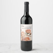 Étiquette Pour Bouteilles De Vin Rose Roses Grand-mère (Devant)