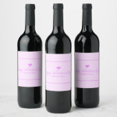 Étiquette Pour Bouteilles De Vin Rose - Saint-Valentin violet (Bouteilles)