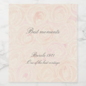 Étiquette Pour Bouteilles De Vin Roses aquarelle (Étiquettes simples)